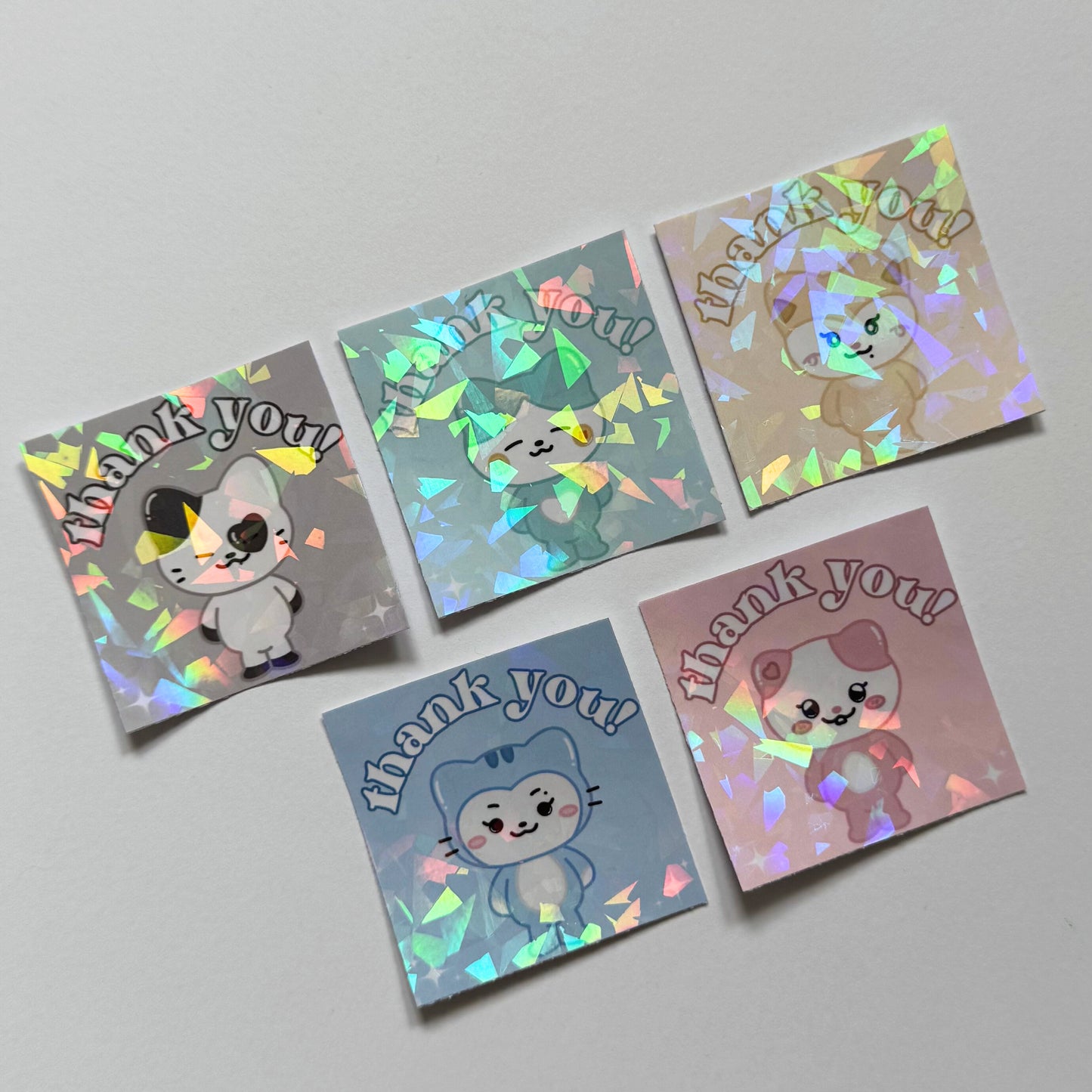 Twinzy Holographic Thank You Mailing Stickers (10 Pack)