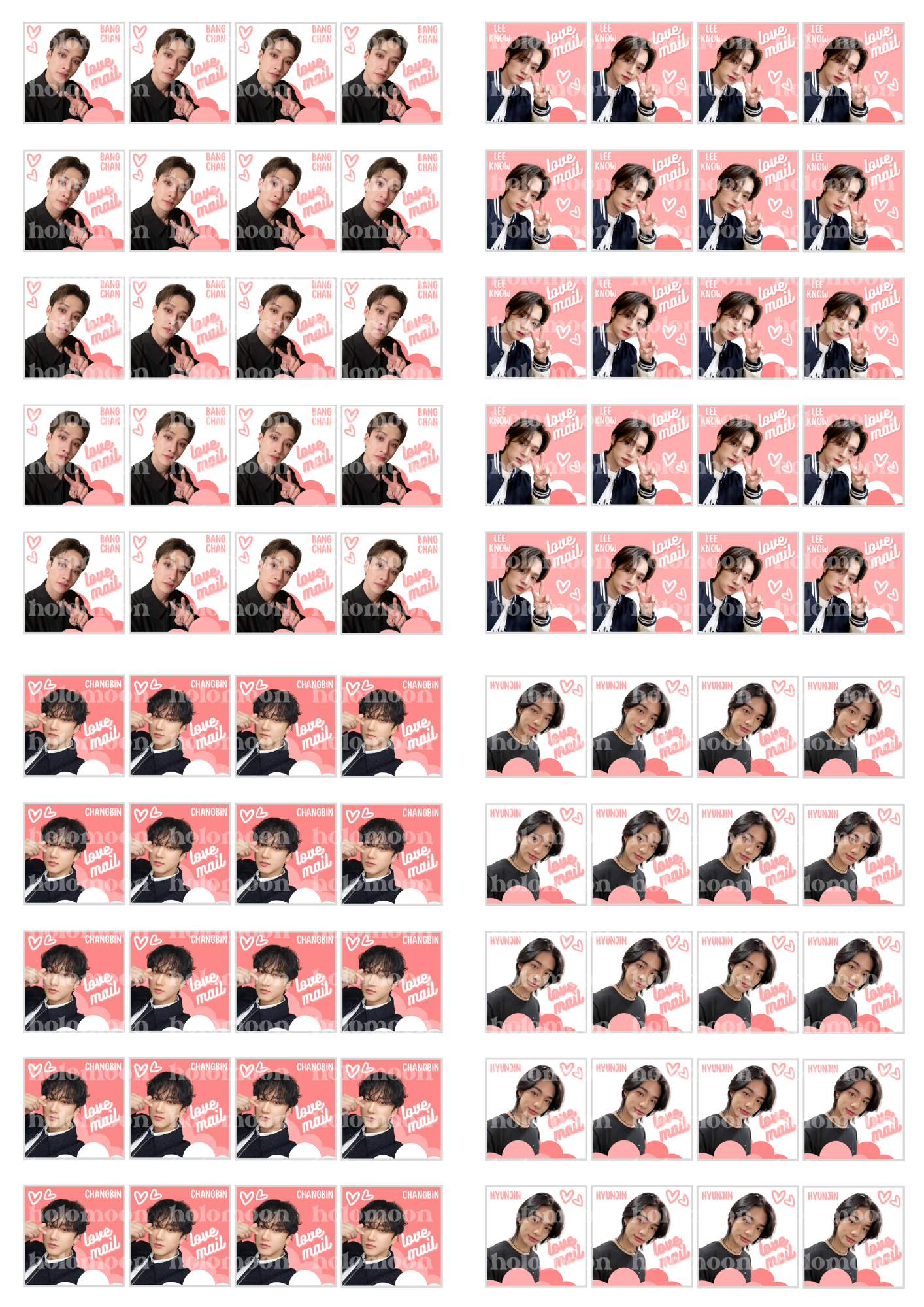 Stray Kids Love Mail Stickers Digital Download