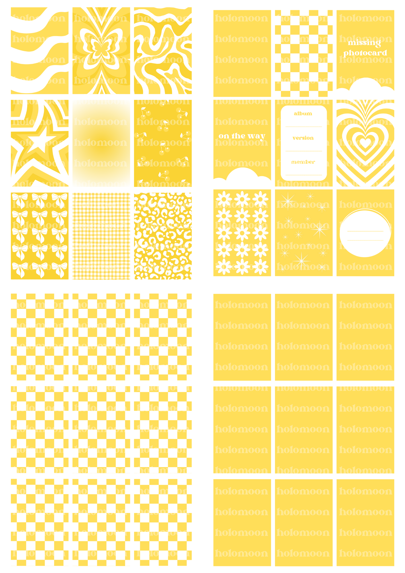 Yellow Binder Fillers Digital Download