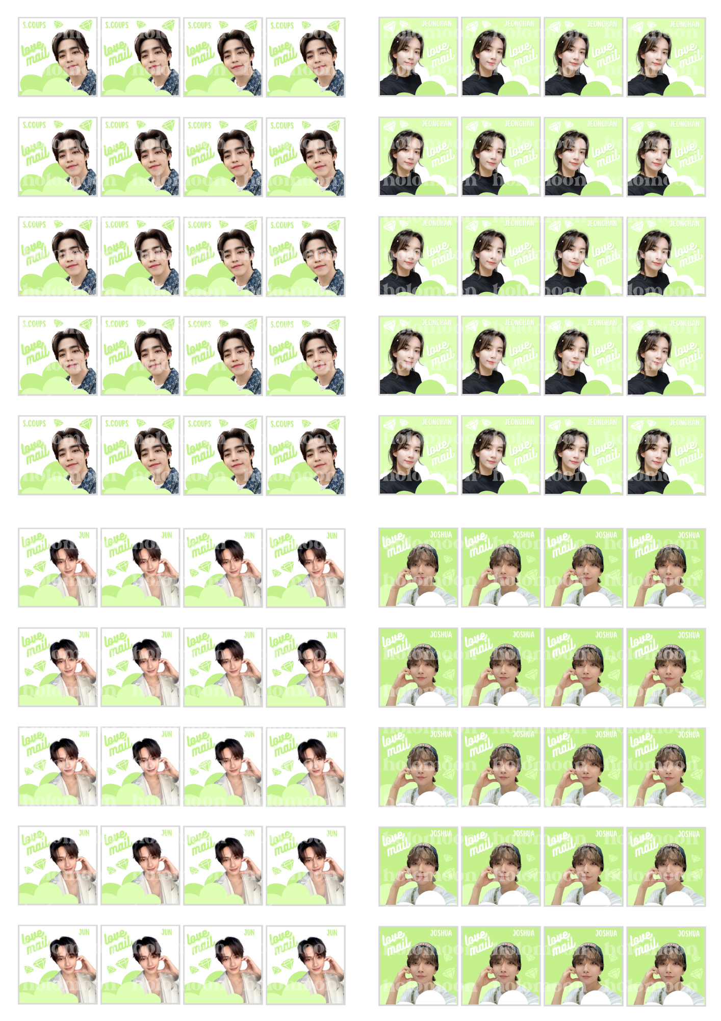 Seventeen Love Mail Stickers Digital Download