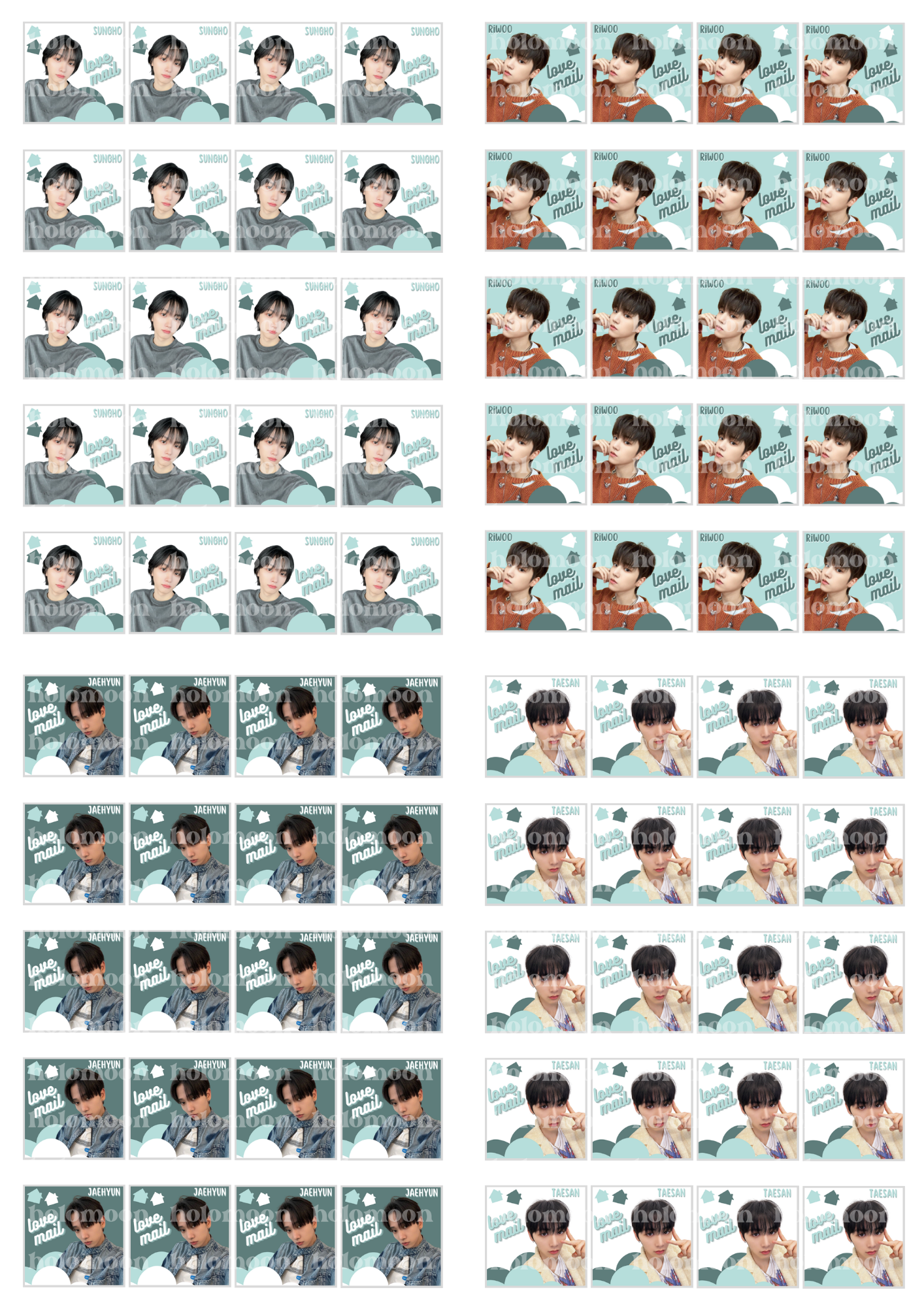 BoyNextDoor Love Mail Stickers Digital Download