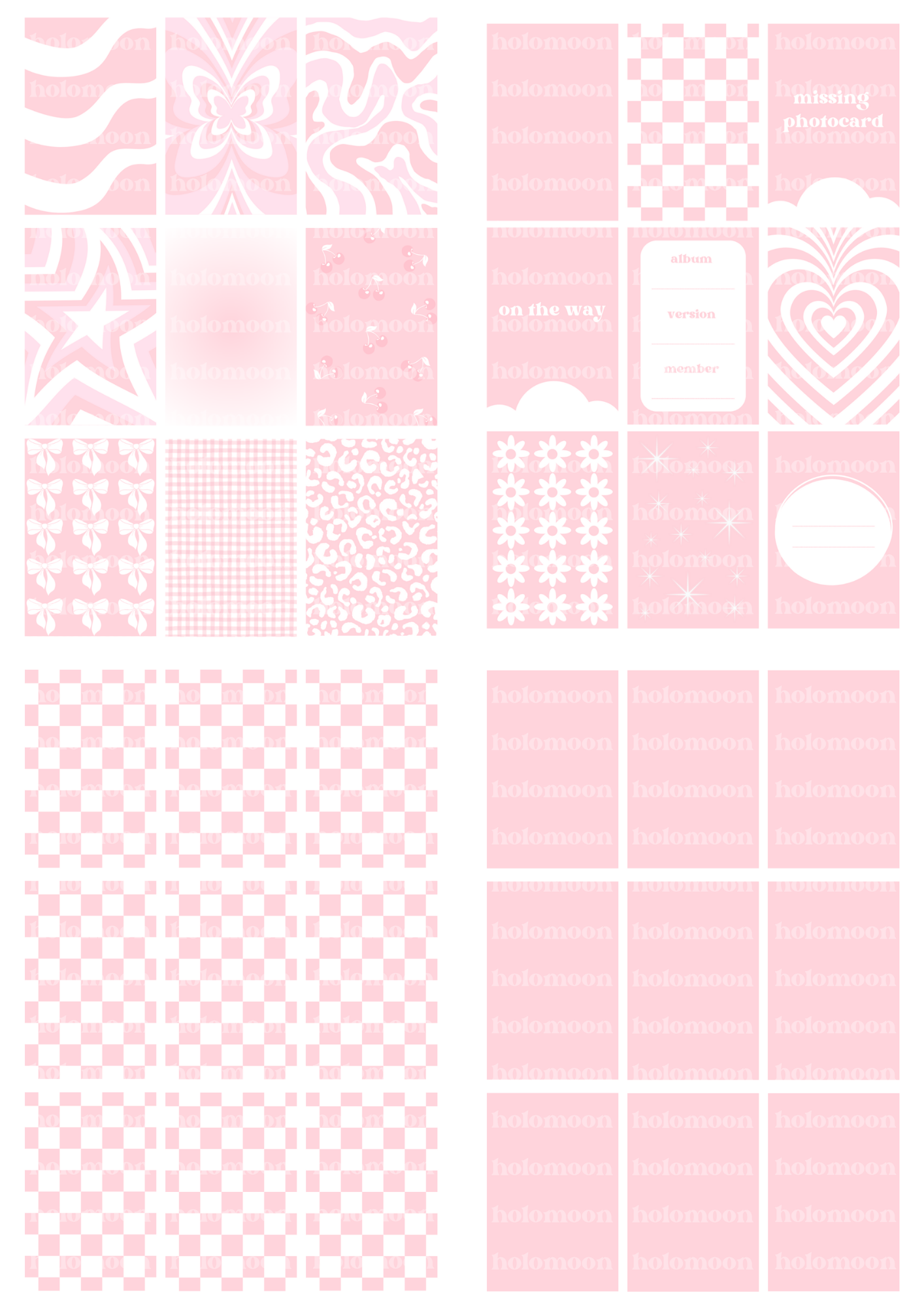 Pink Binder Fillers Digital Download