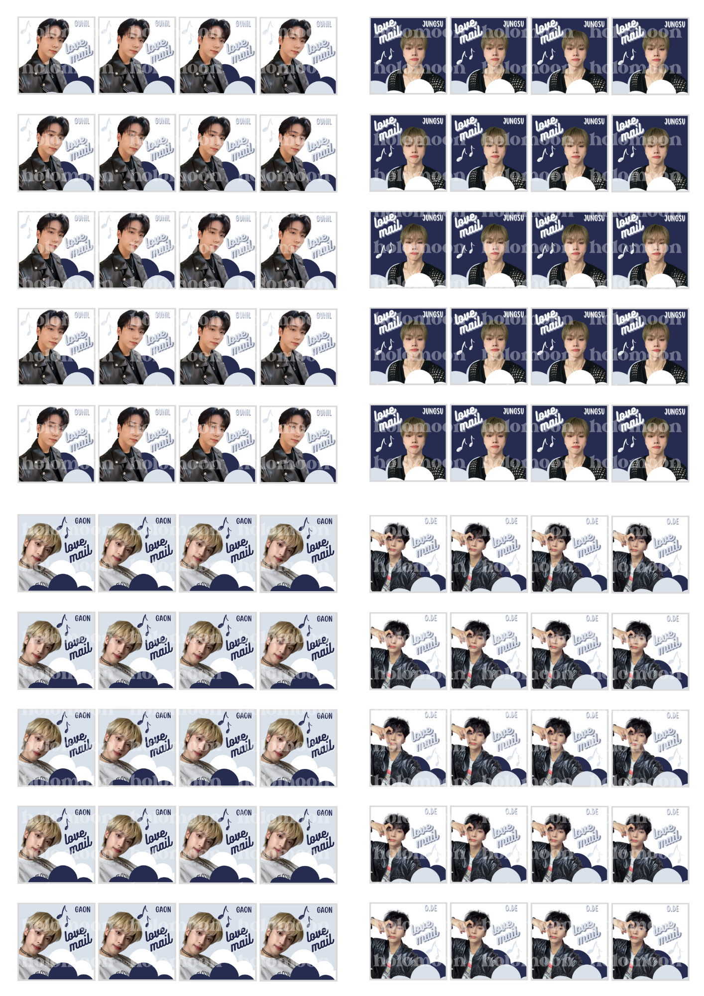 Xdinary Heroes Love Mail Stickers Digital Download
