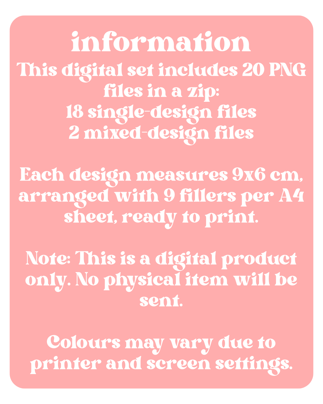 Rose Binder Fillers Digital Download