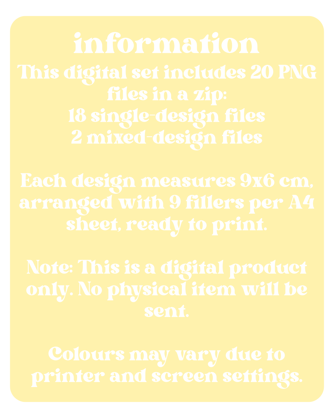 Buttercup Binder Fillers Digital Download