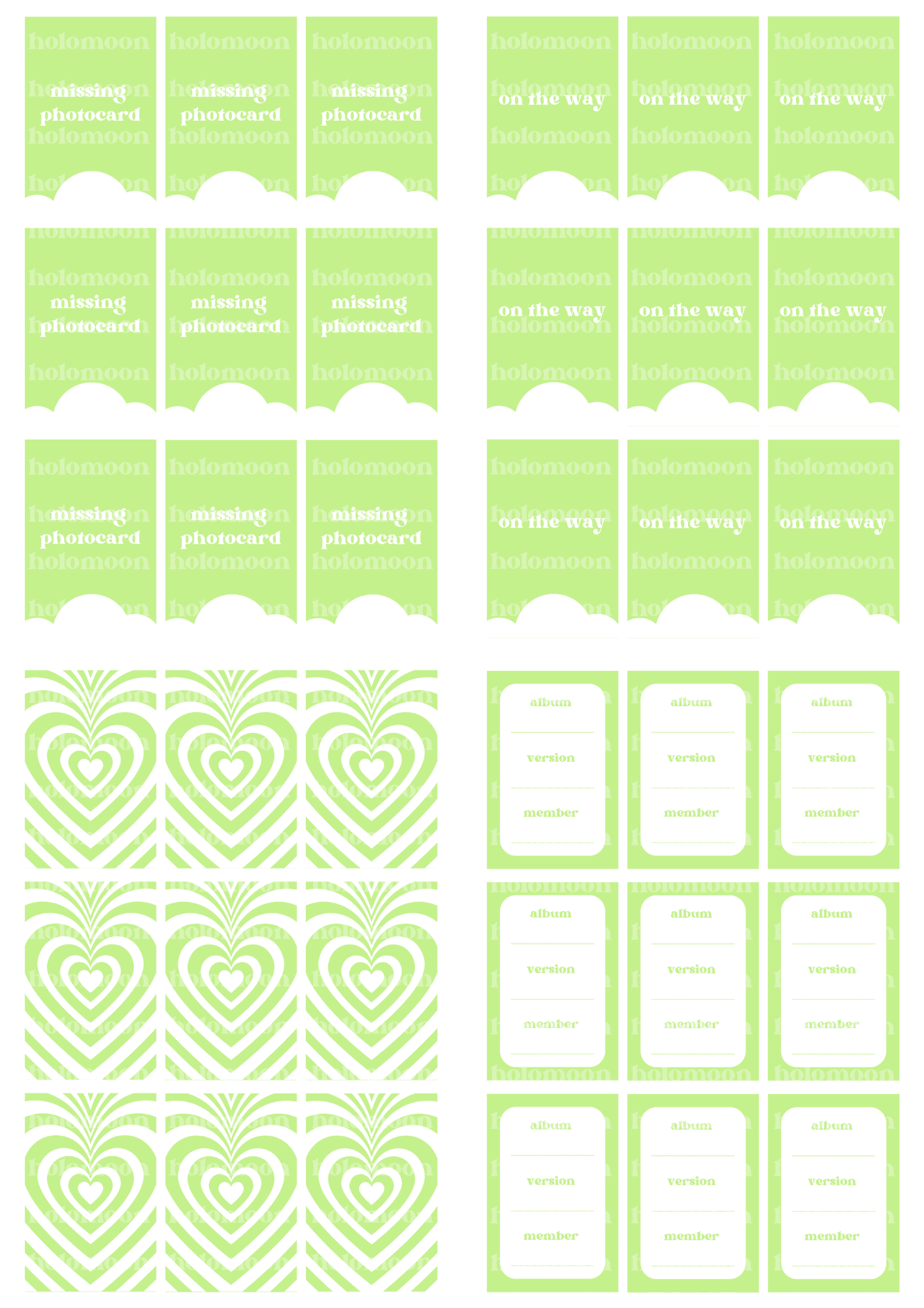Green Binder Fillers Digital Download