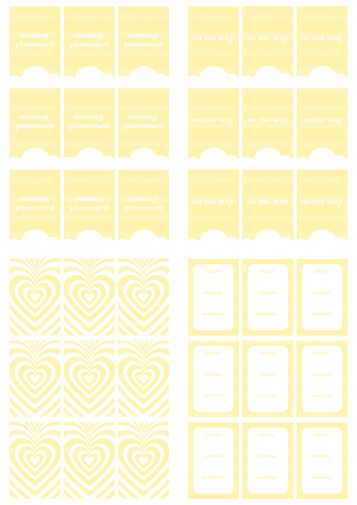 Buttercup Binder Fillers Digital Download