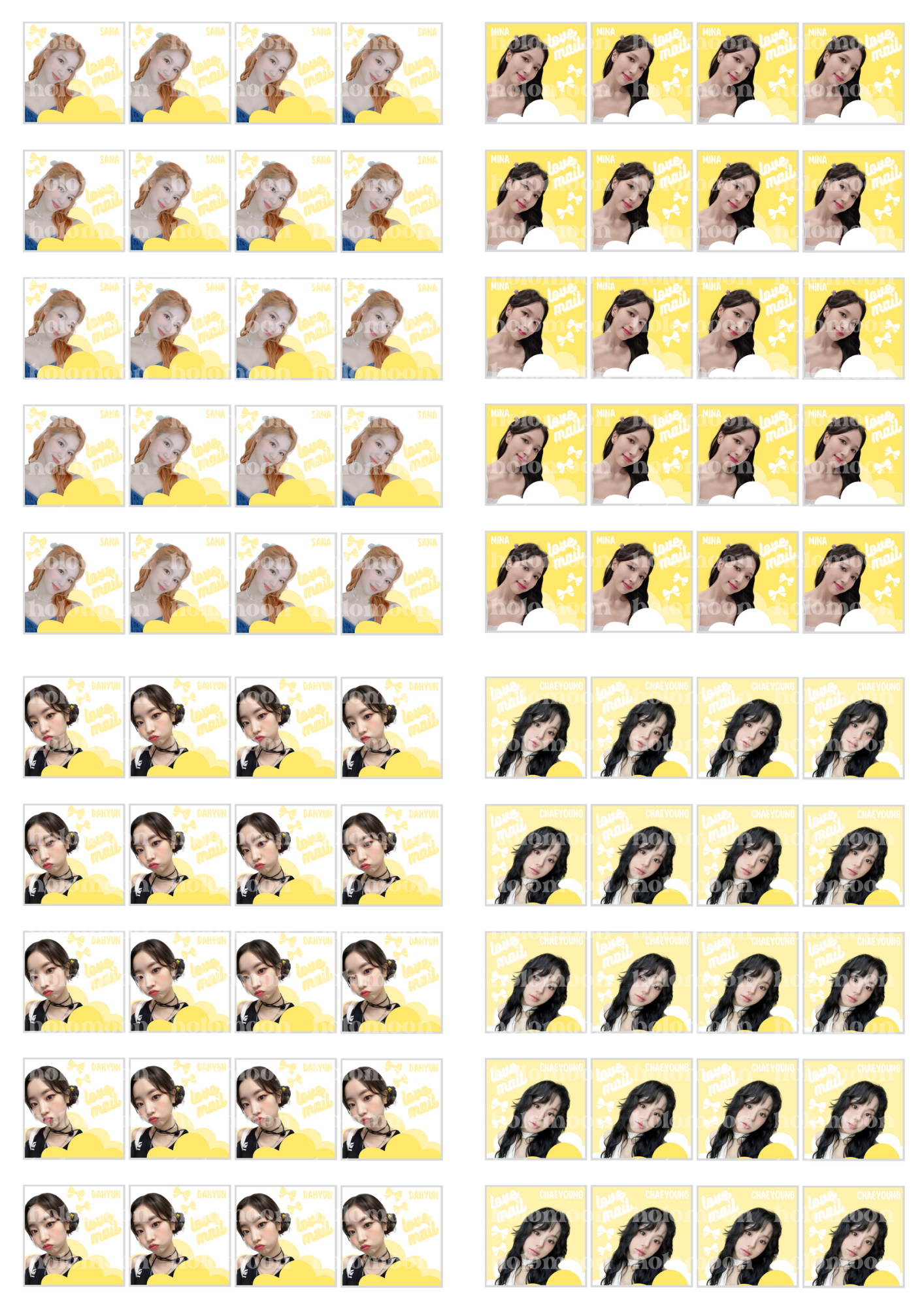 Twice Love Mail Stickers Digital Download