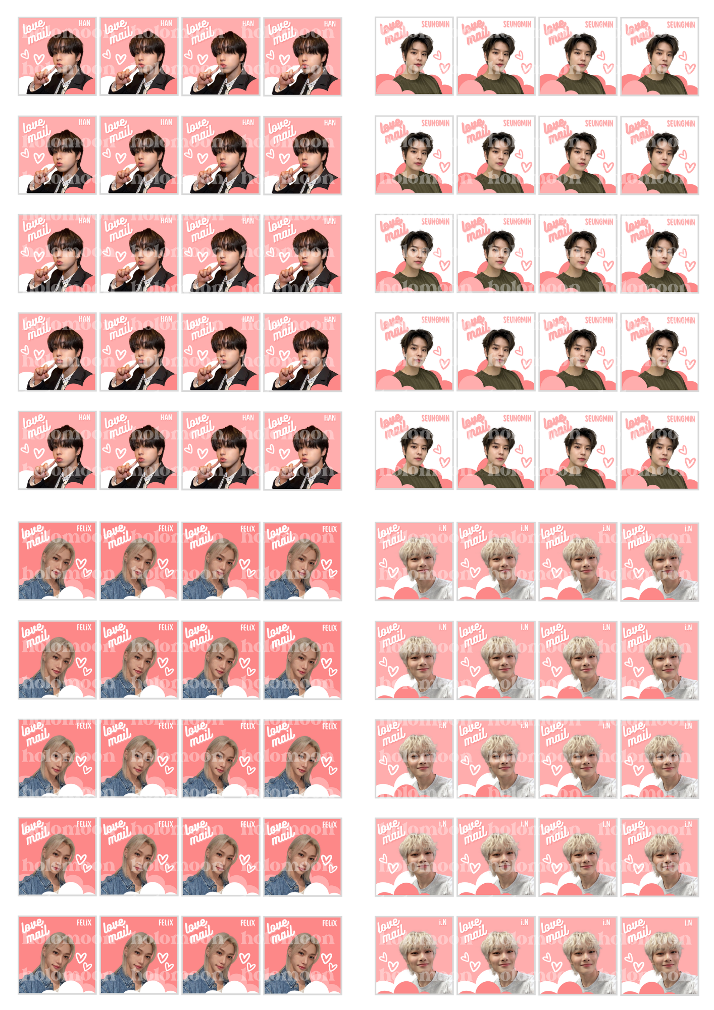 Stray Kids Love Mail Stickers Digital Download