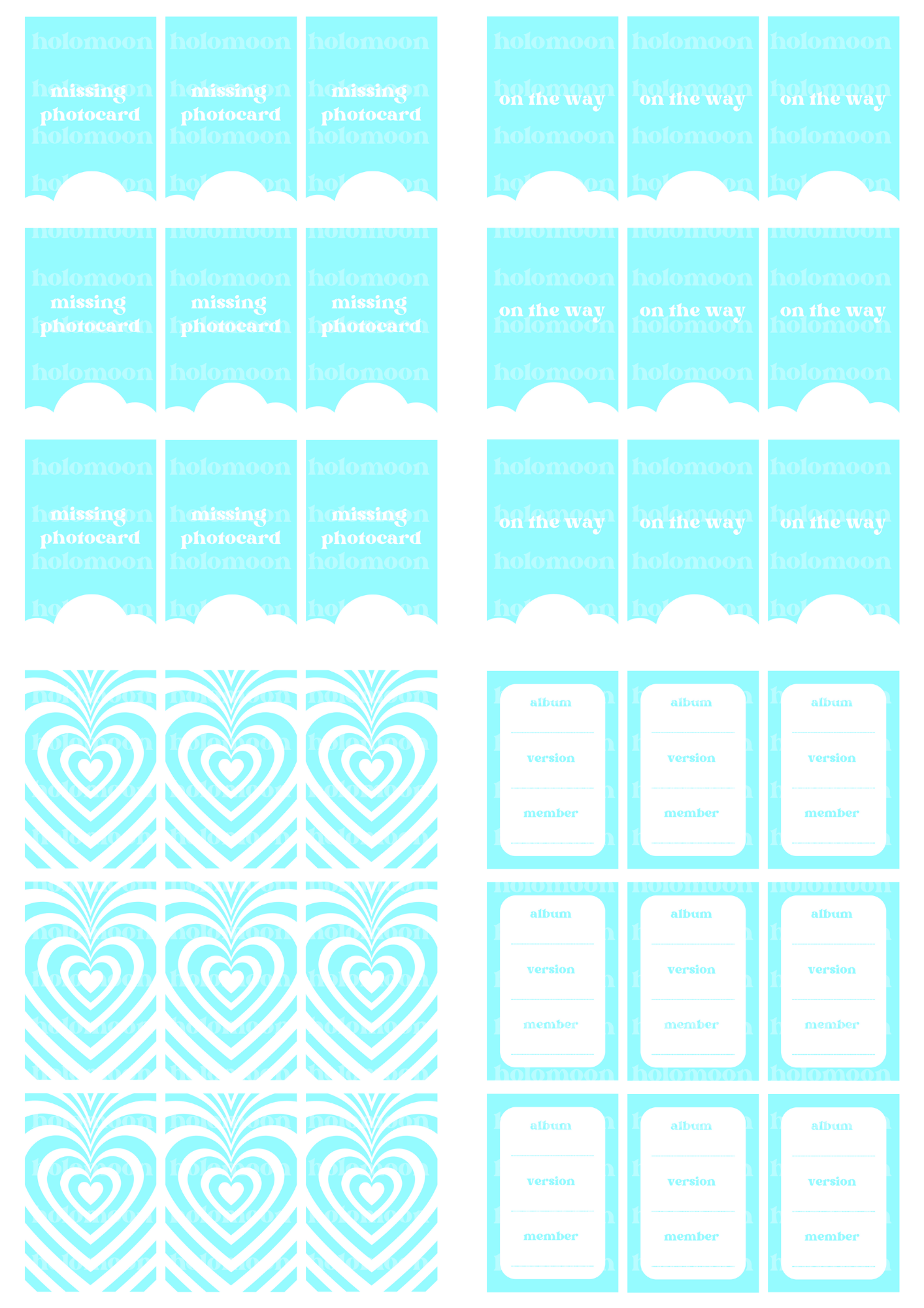 Blue Binder Fillers Digital Download