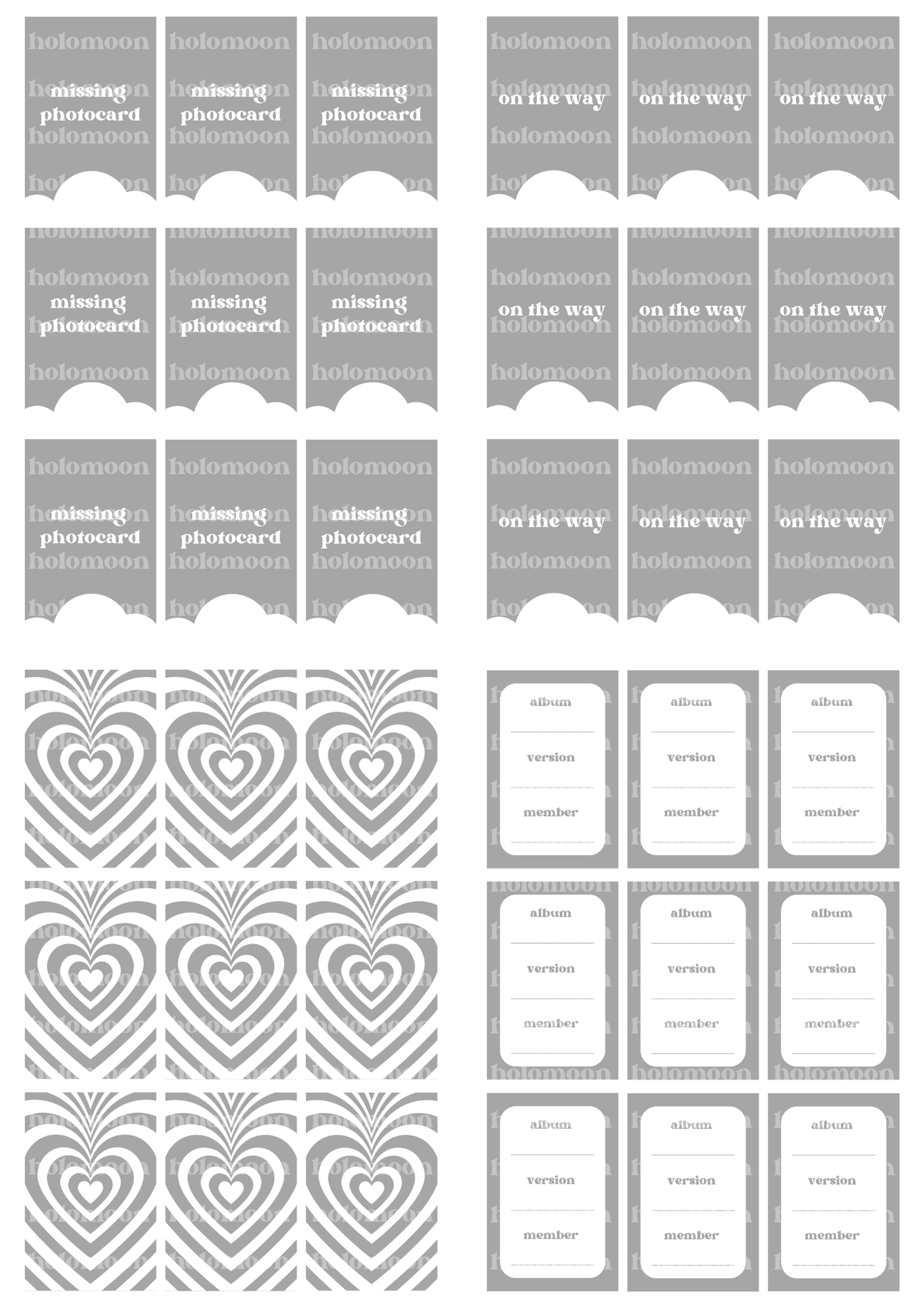 Grey Binder Fillers Digital Download