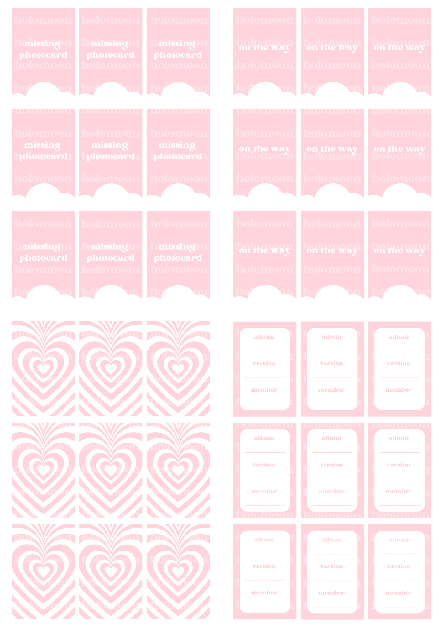Pink Binder Fillers Digital Download