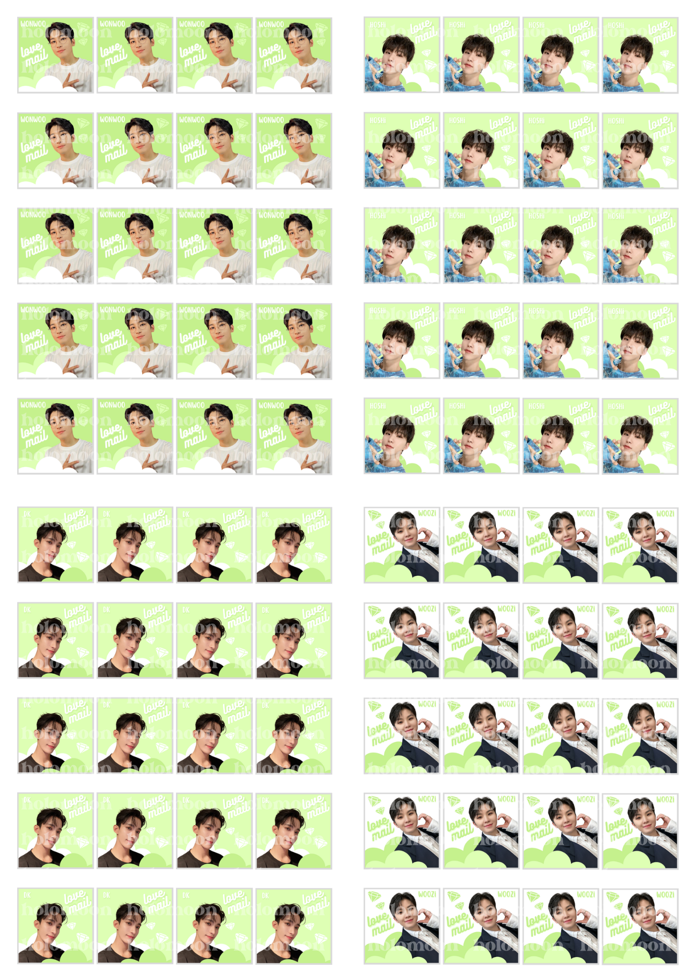 Seventeen Love Mail Stickers Digital Download