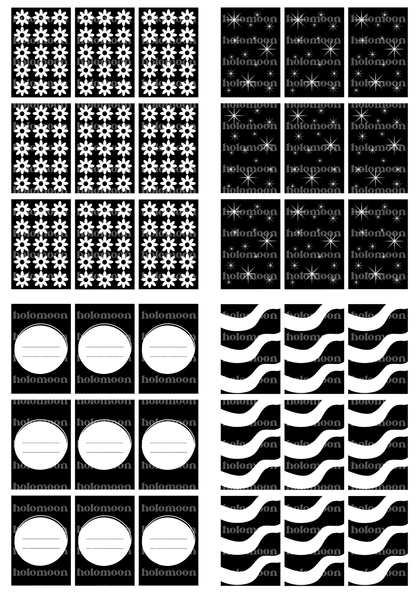 Black Binder Fillers Digital Download