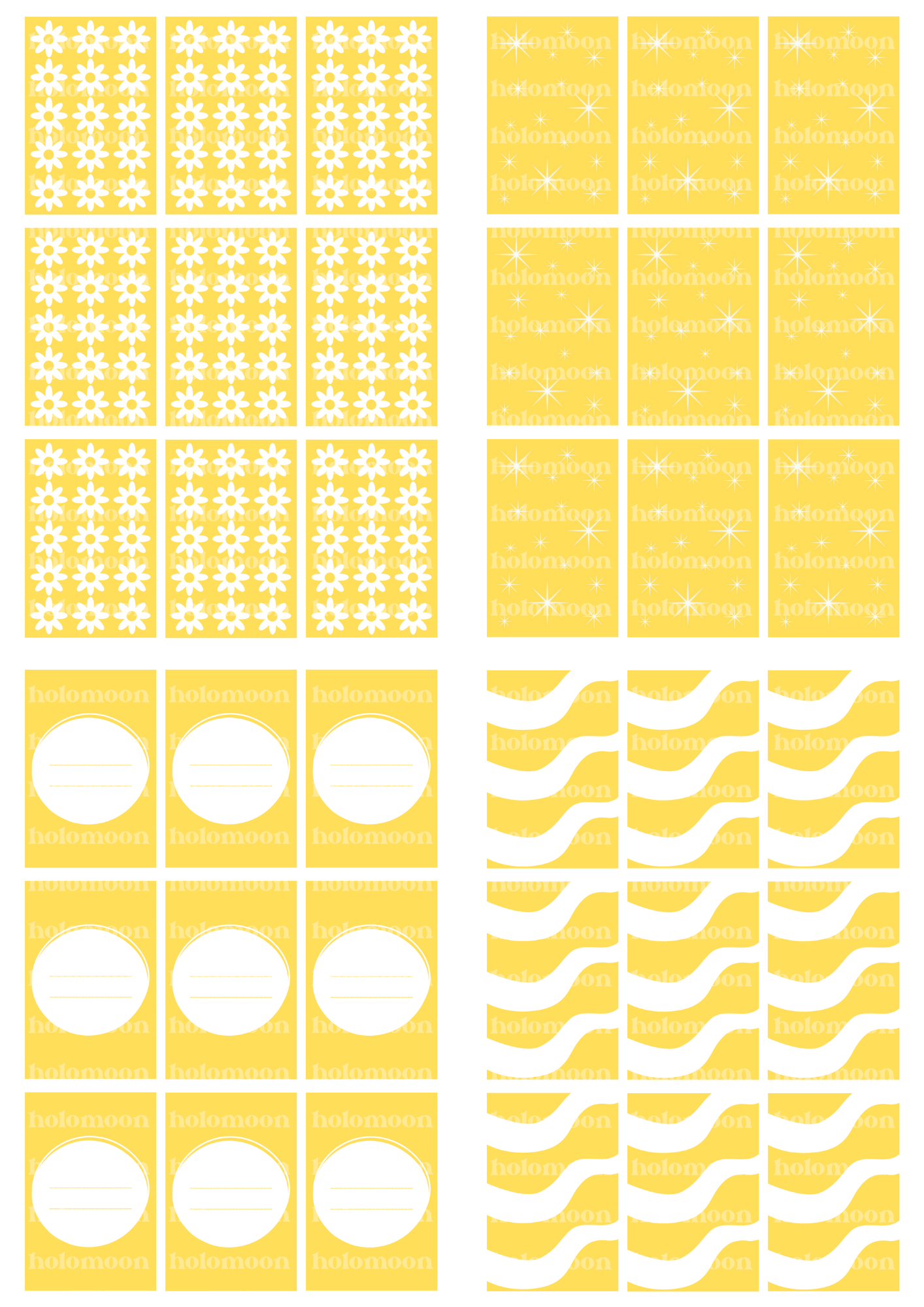 Yellow Binder Fillers Digital Download