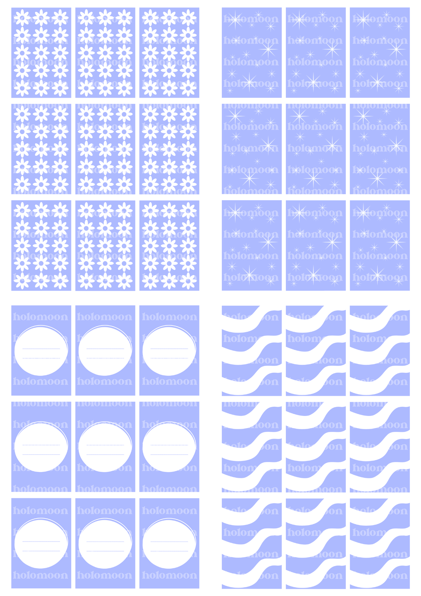 Periwinkle Binder Fillers Digital Download