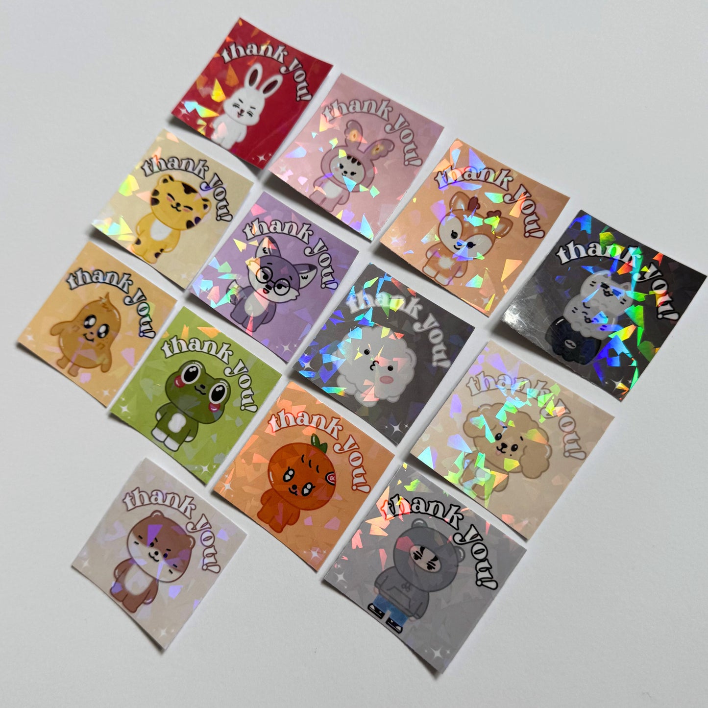 Miniteen Holographic Thank You Mailing Stickers (15 Pack)