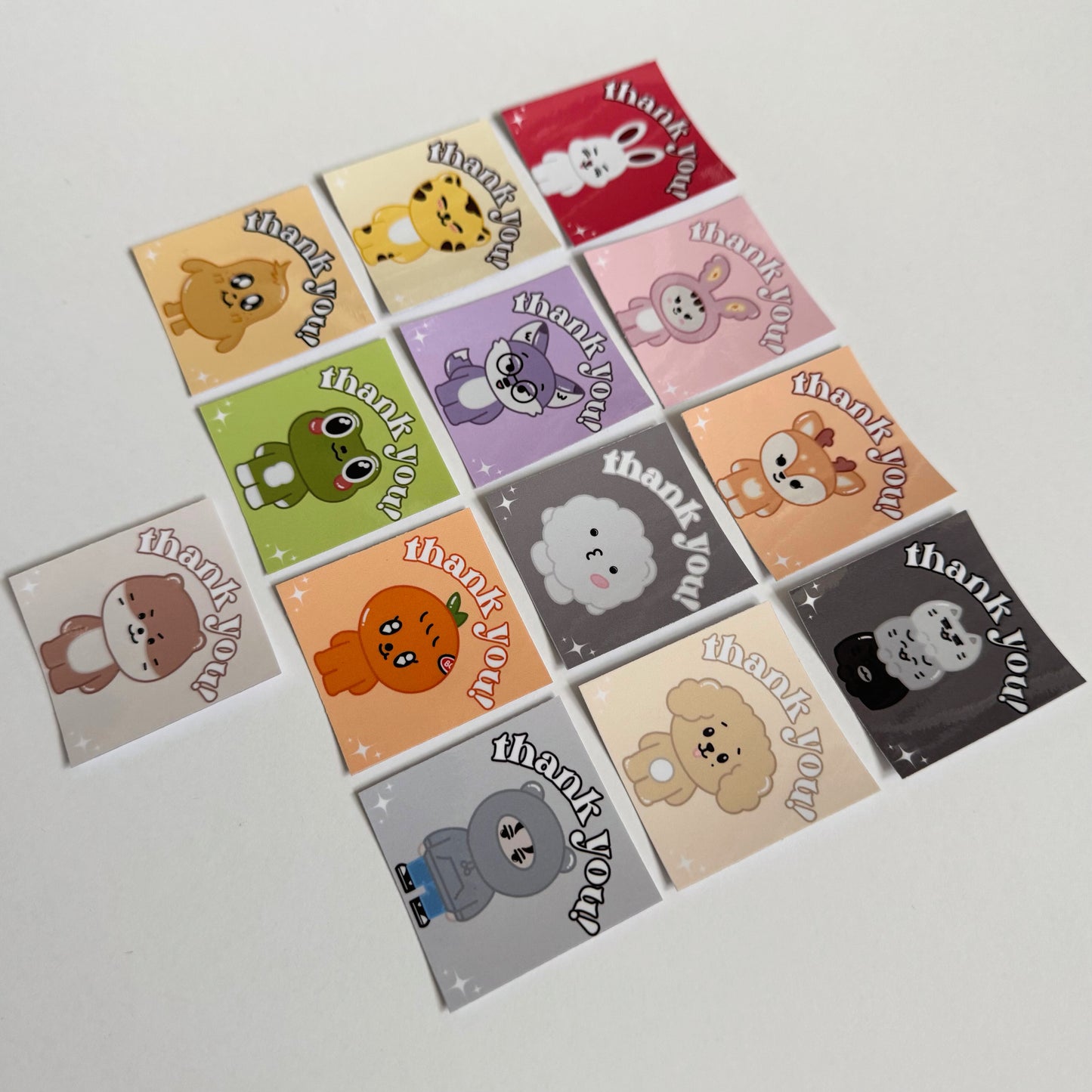 Miniteen Glossy Thank You Mailing Stickers (15 Pack)