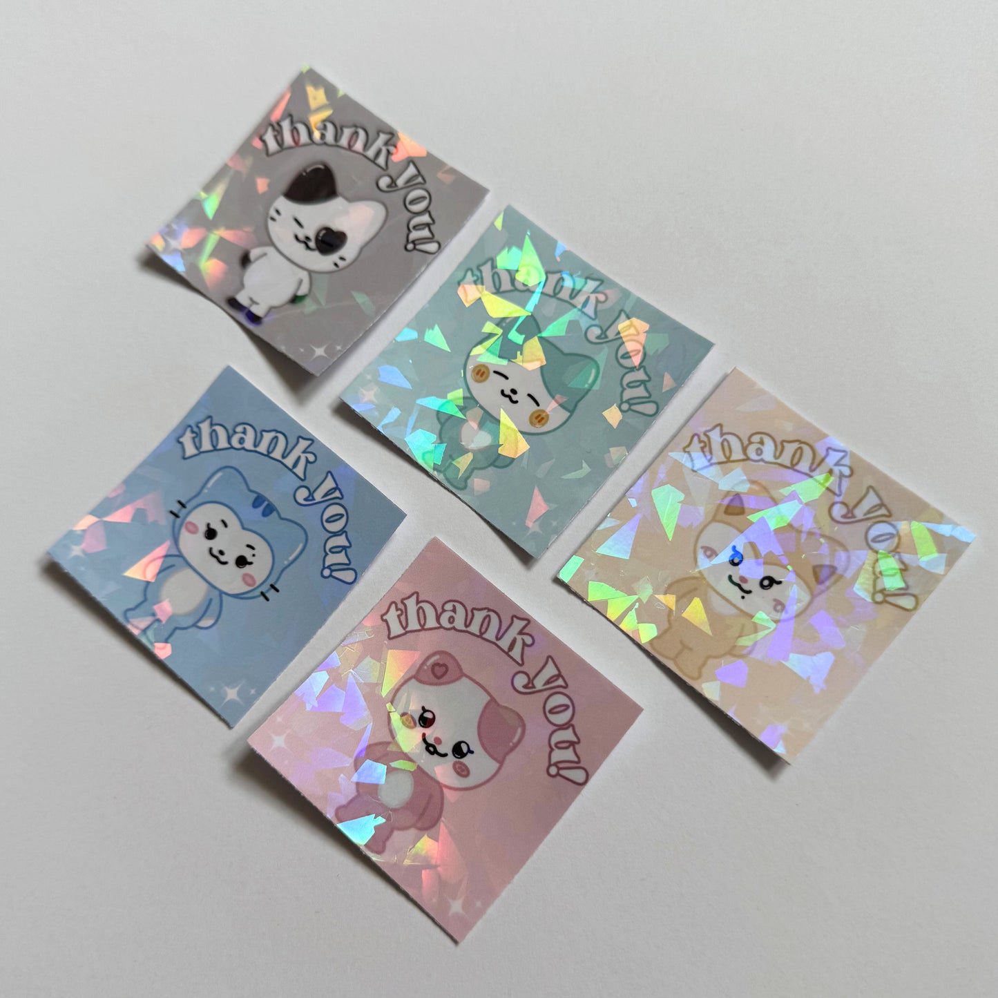 Twinzy Holographic Thank You Mailing Stickers (10 Pack)
