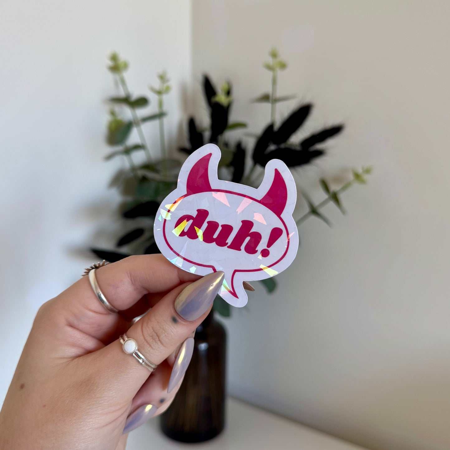 P1Harmony Devil DUH! Holographic Sticker