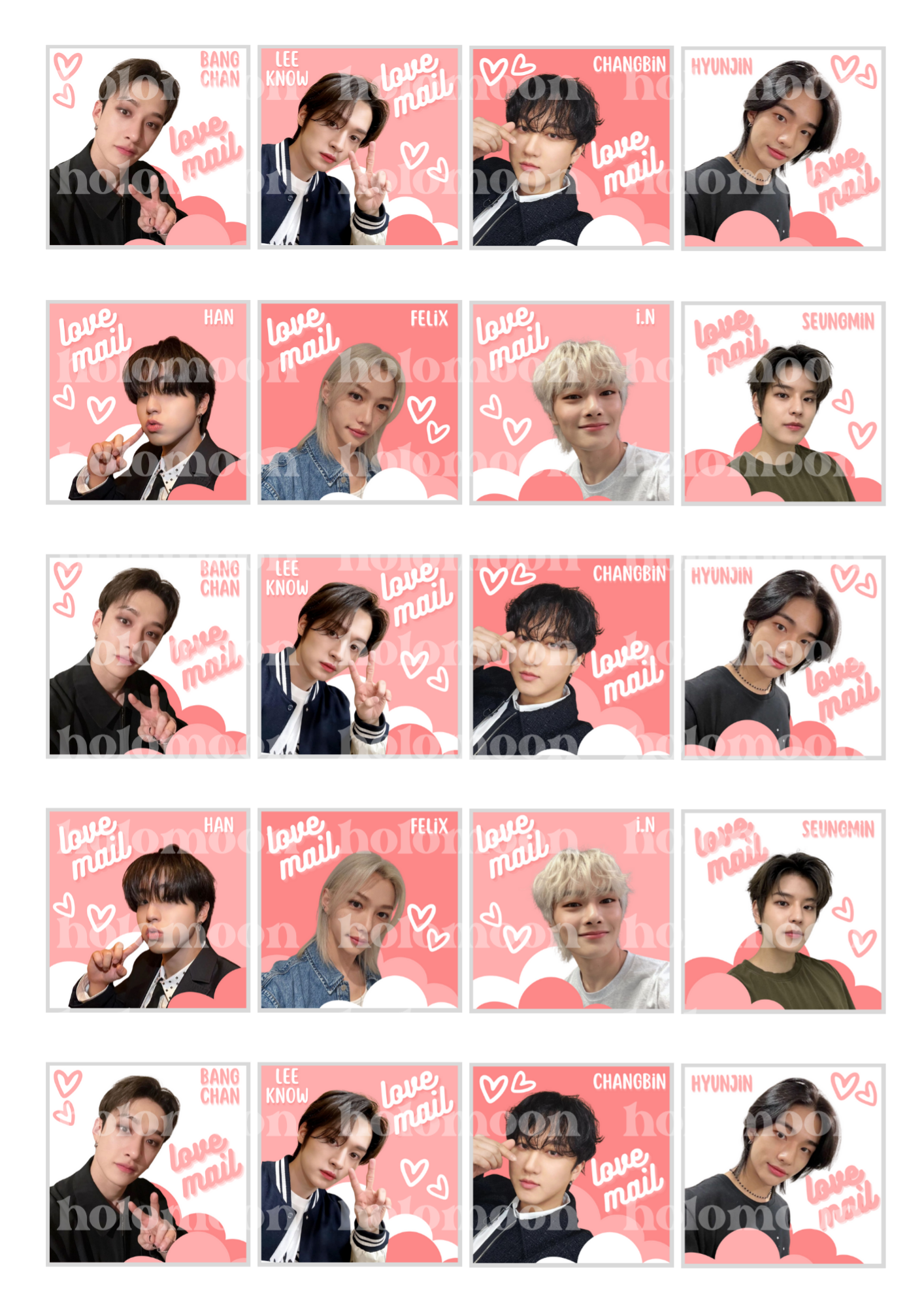 Stray Kids Love Mail Stickers Digital Download
