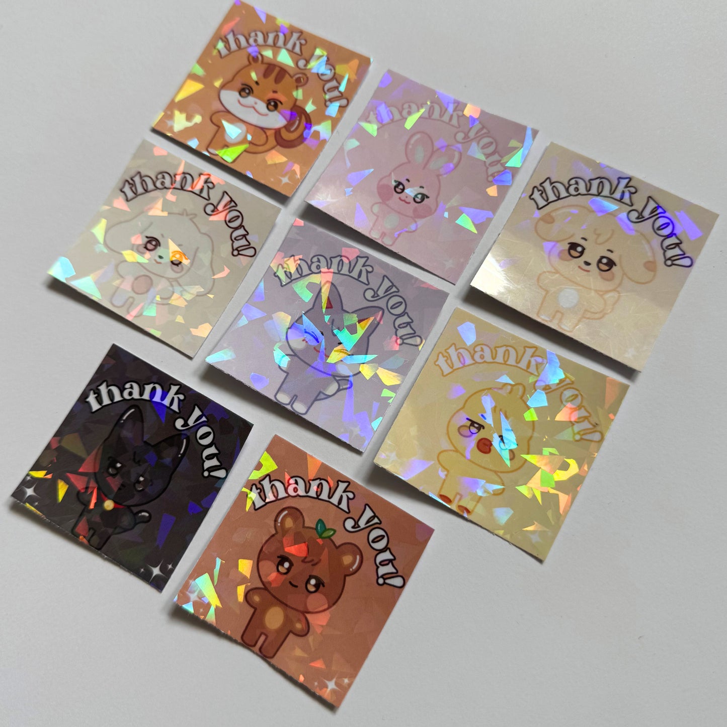 Aniteez Holographic Thank You Mailing Stickers (10 Pack)