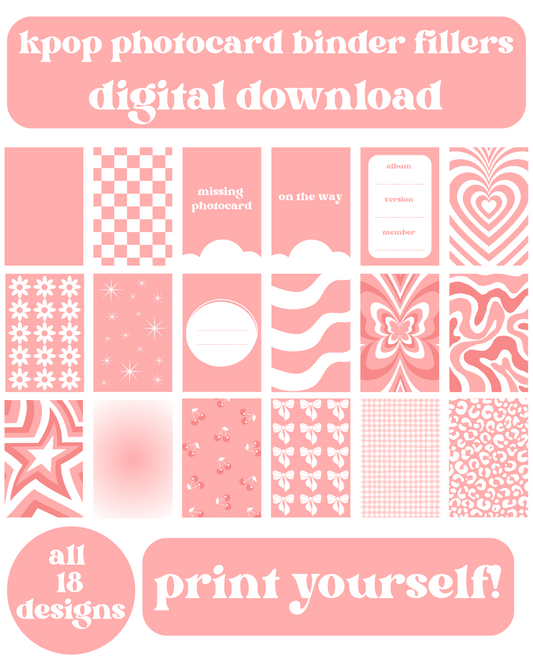 Rose Binder Fillers Digital Download