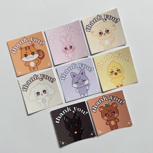 Aniteez Glossy Thank You Mailing Stickers (10 Pack)