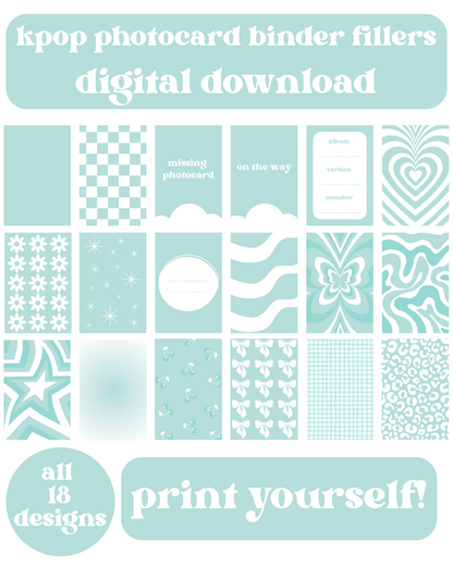 Blue Sage Binder Fillers Digital Download