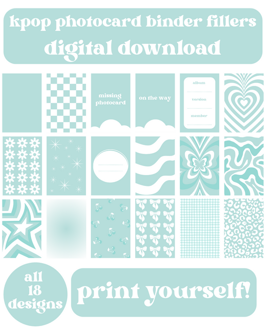 Blue Sage Binder Fillers Digital Download