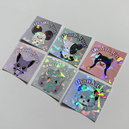 Xdinary Monsters Holographic Thank You Mailing Stickers (10 Pack)