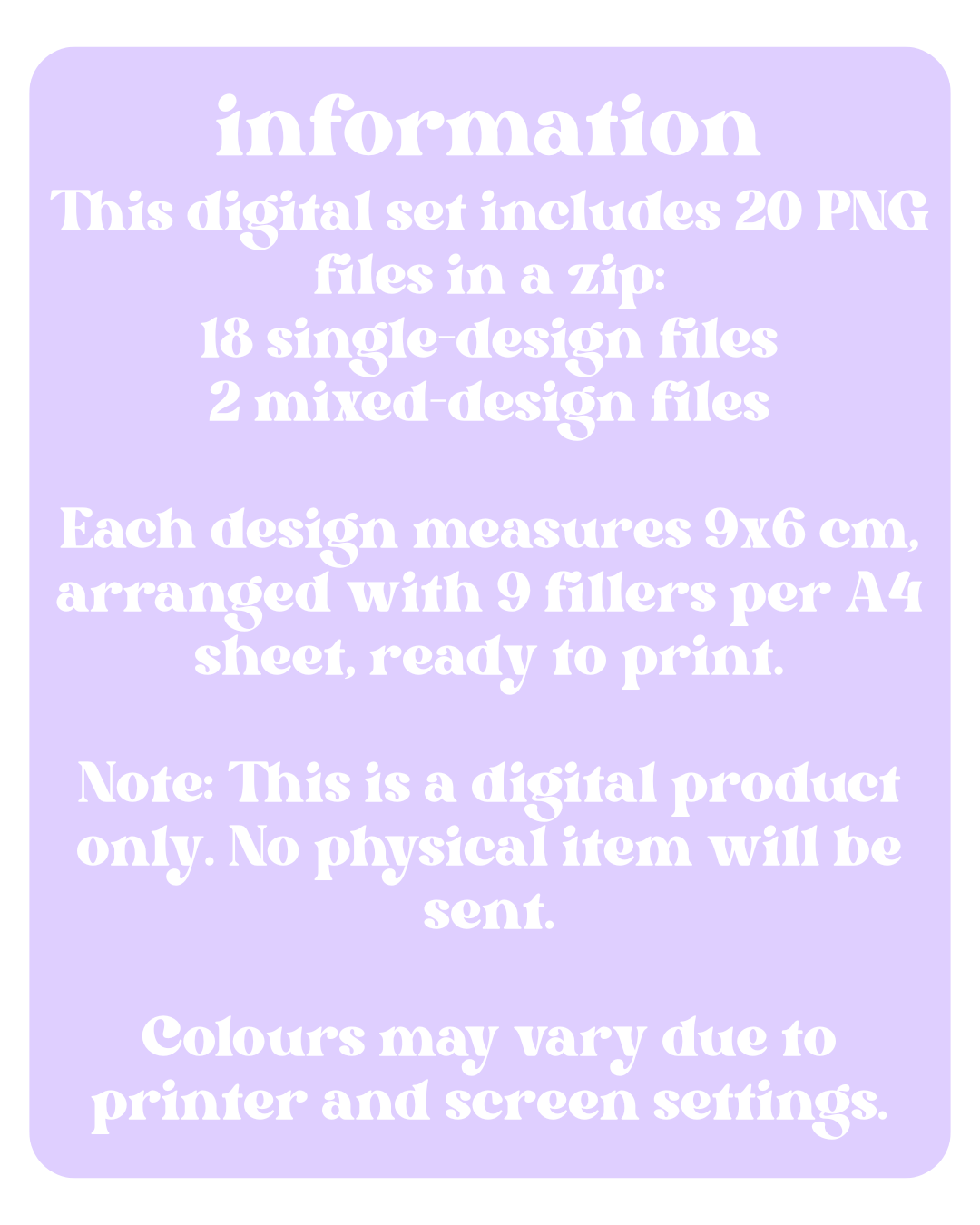 Purple Binder Fillers Digital Download