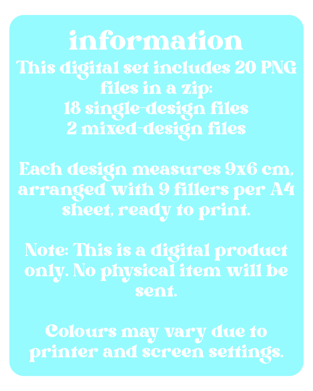 Blue Binder Fillers Digital Download