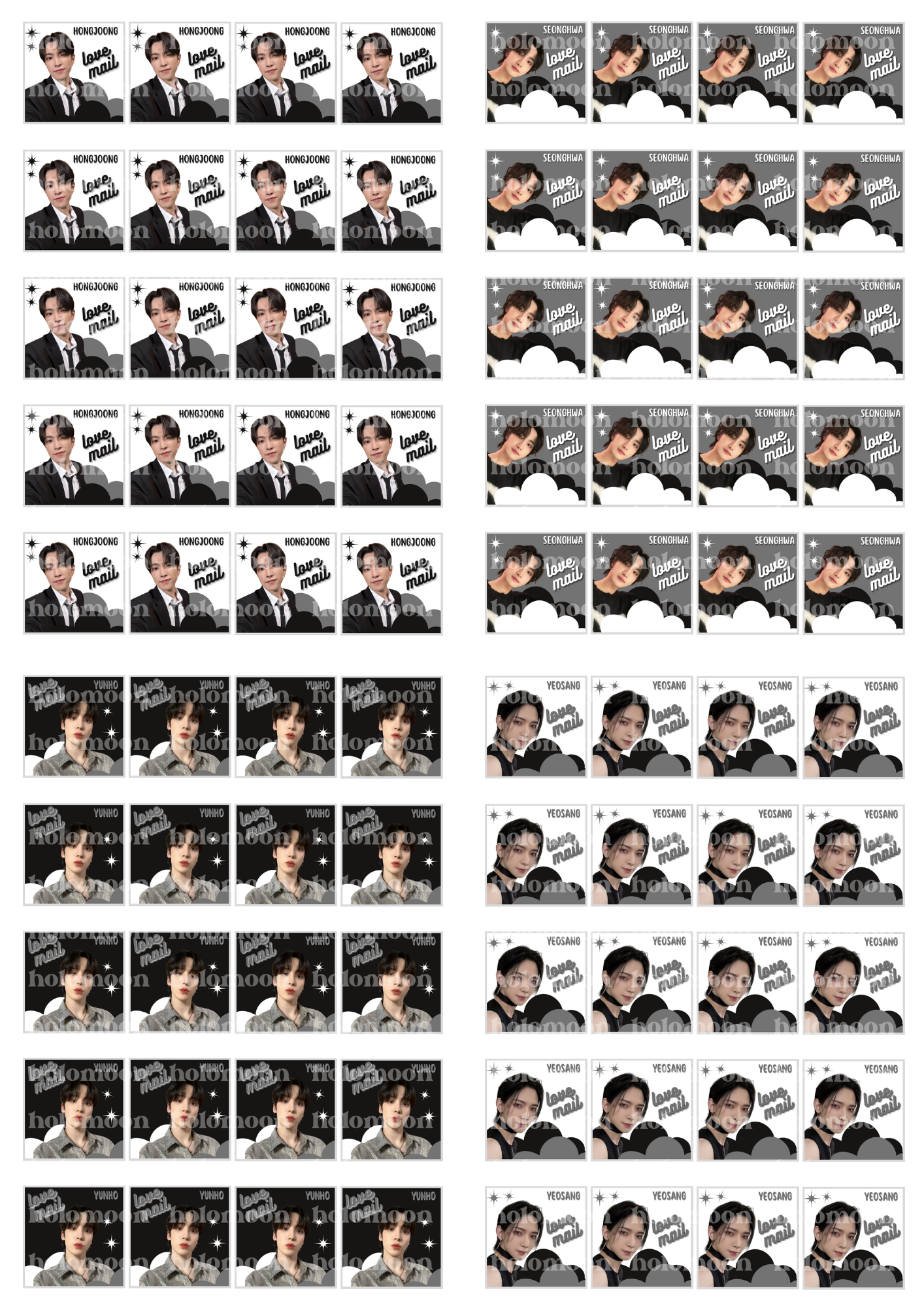 Ateez Love Mail Stickers Digital Download