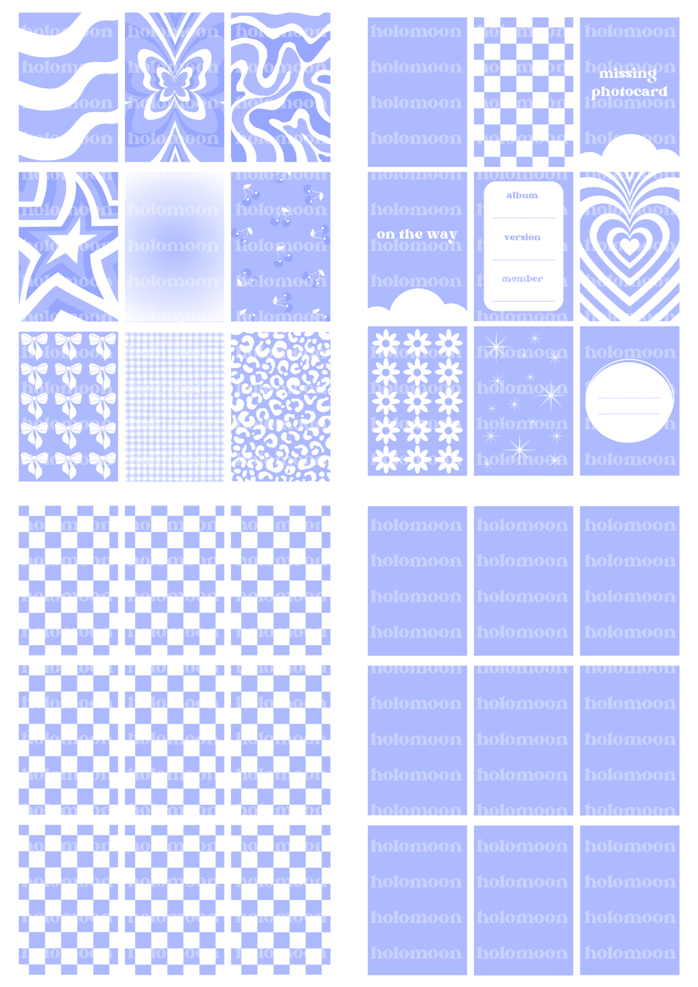 Periwinkle Binder Fillers Digital Download