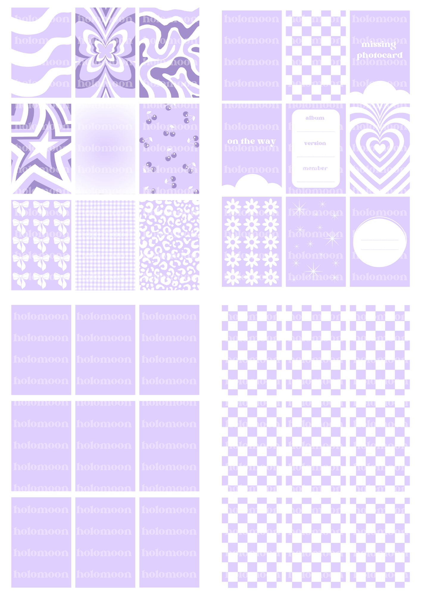 Purple Binder Fillers Digital Download