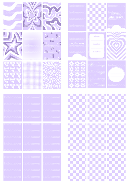 Purple Binder Fillers Digital Download