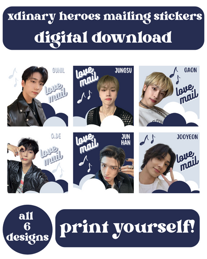Xdinary Heroes Love Mail Stickers Digital Download