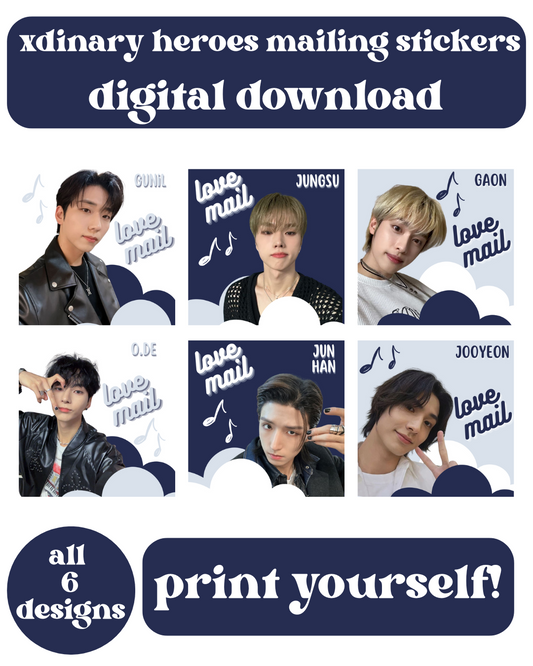 Xdinary Heroes Love Mail Stickers Digital Download