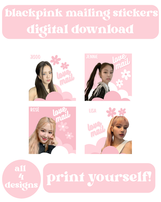 BlackPink Love Mail Stickers Digital Download