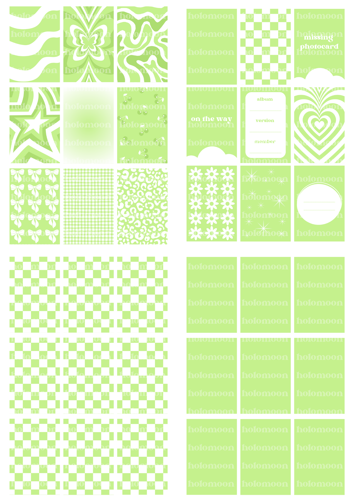 Green Binder Fillers Digital Download