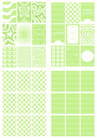 Green Binder Fillers Digital Download