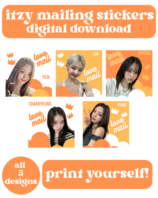ITZY Love Mail Stickers Digital Download
