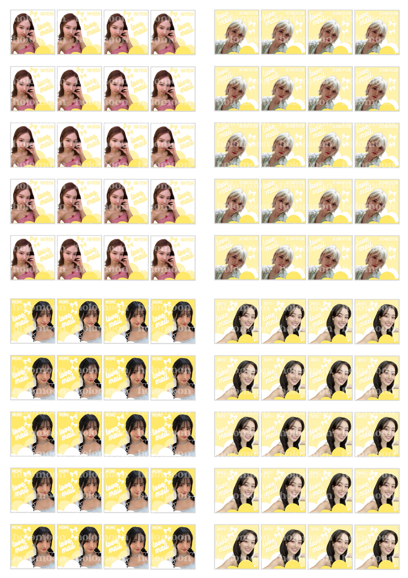 Twice Love Mail Stickers Digital Download