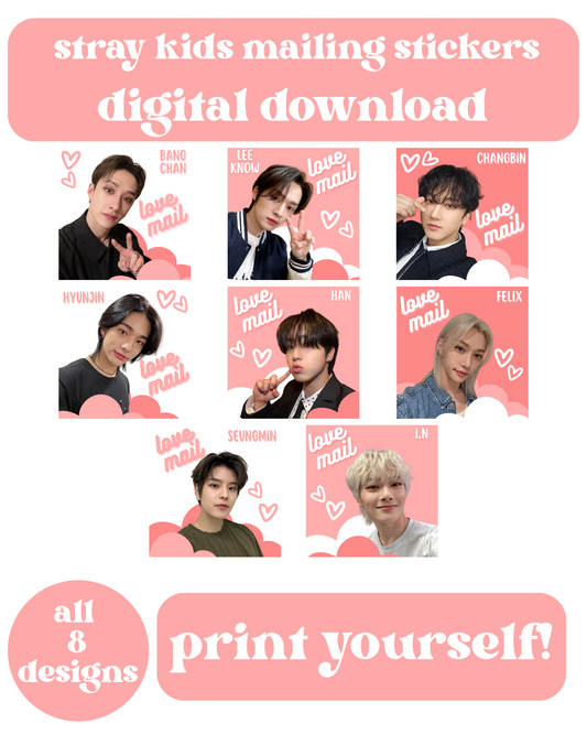 Stray Kids Love Mail Stickers Digital Download