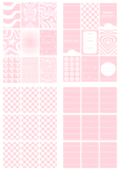 Pink Binder Fillers Digital Download