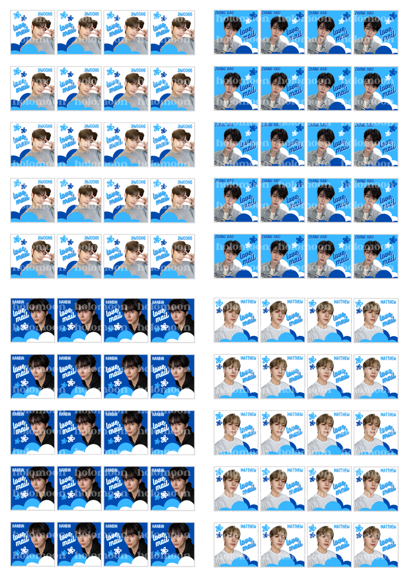 ZEROBASEONE Love Mail Stickers Digital Download