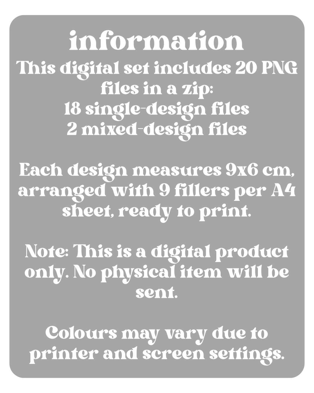 Grey Binder Fillers Digital Download