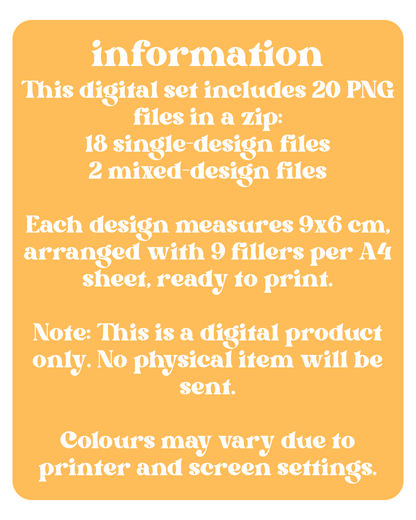 Pumpkin Binder Fillers Digital Download