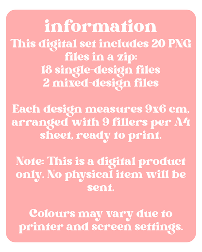 Rose Binder Fillers Digital Download